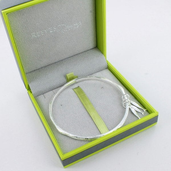 Little Fishes Sterling Silver Bangle - Reeves & Reeves