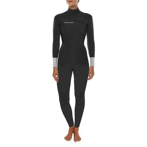 Ocean & Earth 4/3 Womens Free Flex Chest Zip Wetsuit Black