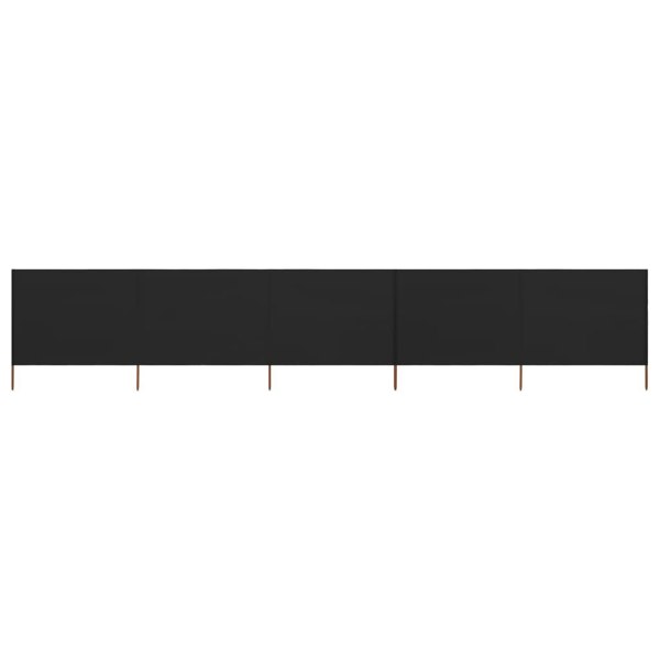 Berkfield 5-panel Wind Screen Fabric 600x160 cm Black