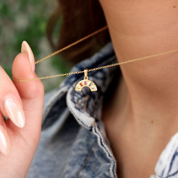 Gold Trip Rainbow Pendant