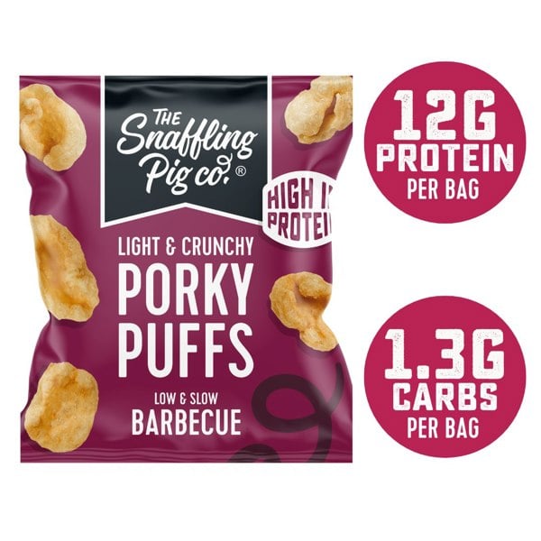 The Snaffling Pig Co Low & Slow BBQ Porky Puffs Packets