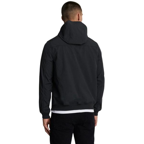 Lyle & Scott Jet Black Tonal Fleece Back Softshell XS