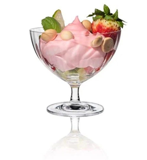 Diamante Glass Dessert Bowls 'Mirage' - Set of 2