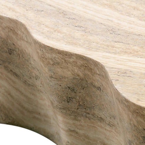 Furniture Edit Slab Faux Travertine Coffee Table