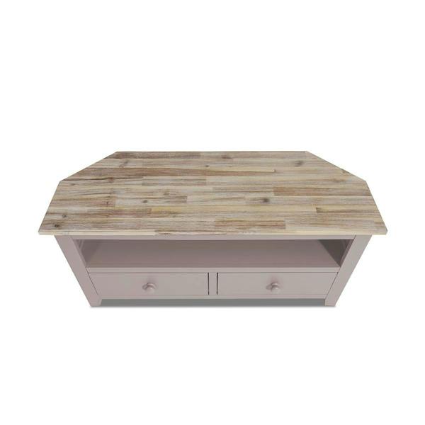 Statement Furniture Florence Wooden Corner TV Unit With 2 Drawers and Shelf