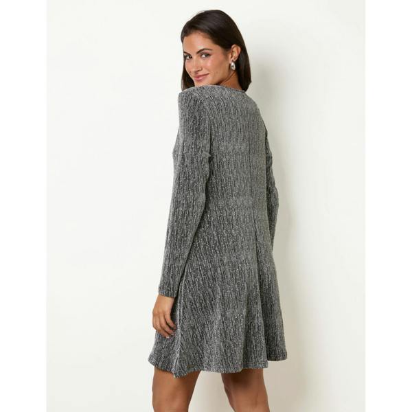 Blue Vanilla Metallic Diamante Swing Dress