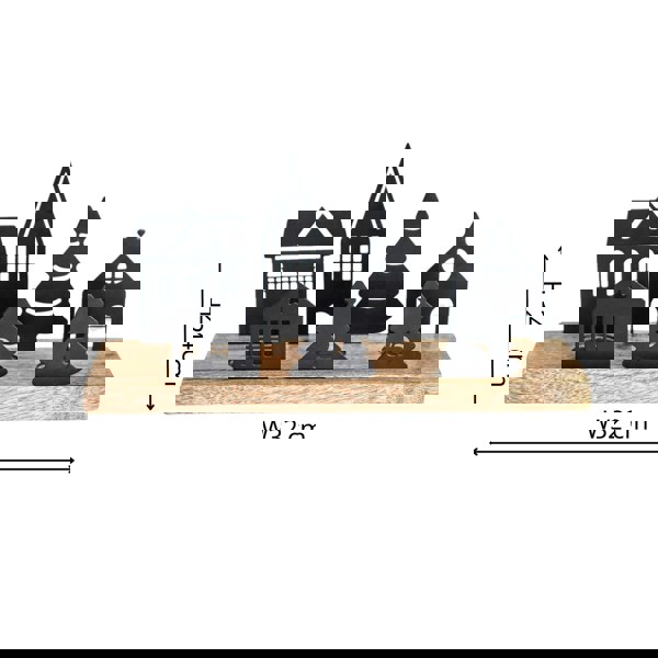 Ivyline Wooden Advent Candle Holder with Metal Accessories