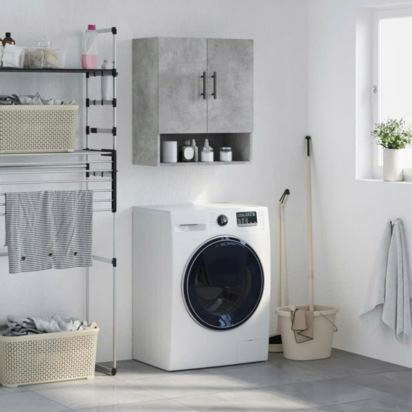 Berkfield Wall Cabinet Concrete Grey 60x31x70 cm Engineered Wood
