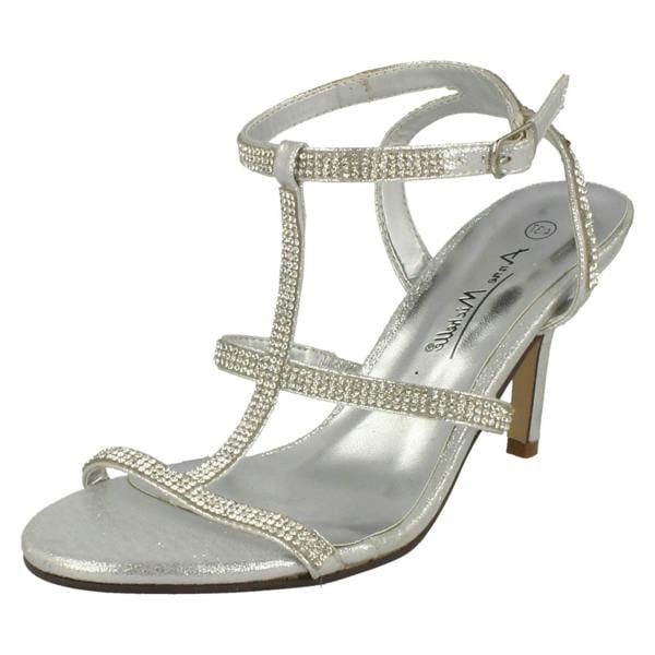 Anne Michelle Ladies Anne Michelle Bar Strap Heeled Sandal