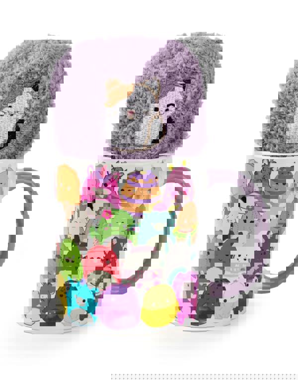 Squishmallows Womens Purple Multi Character Mug and Sock Gift Set (One Size)