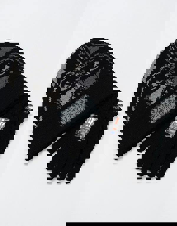 Star Wars Boys Black Darth Vader Beanie and Gloves Set (One Size)