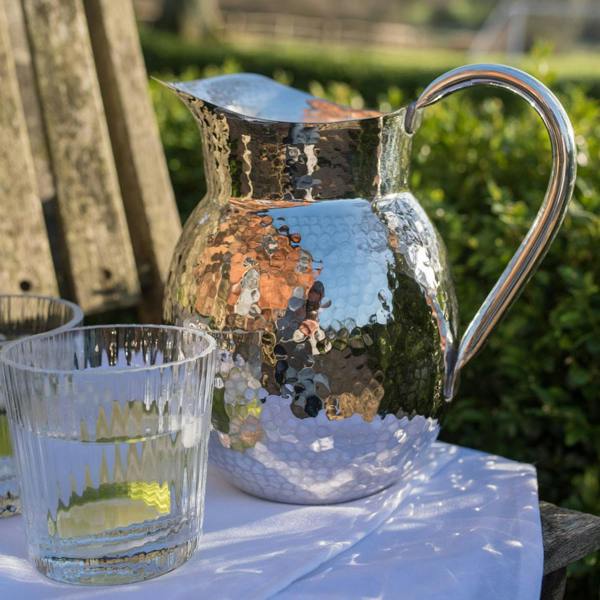 Culinary Concepts Medium Champagne Hammered Jug