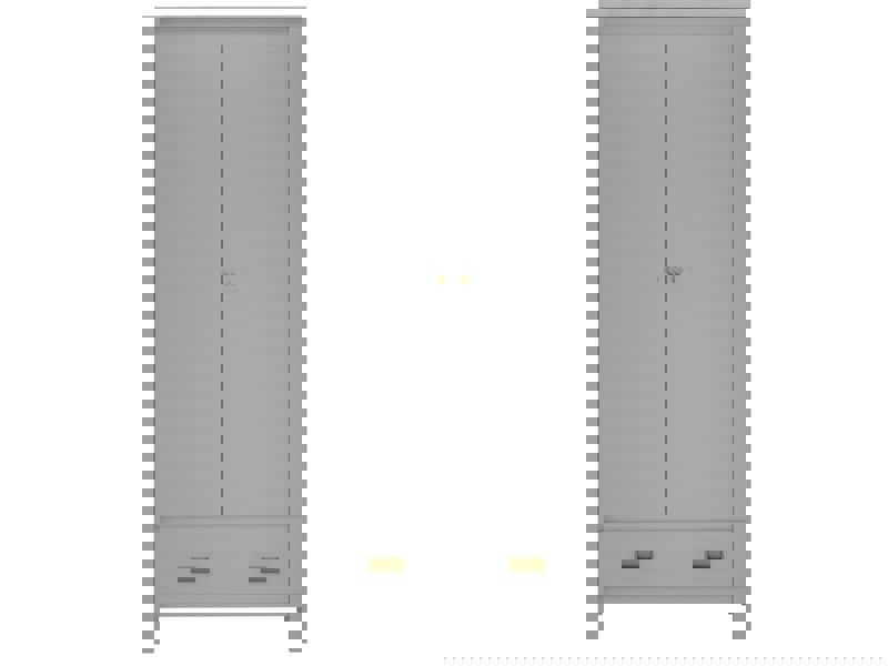 Dorel Home Haven Wardrobe with 1 Drawer 2 Doors Dove Grey