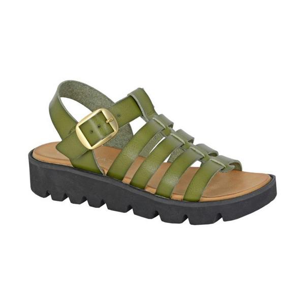 Cipriata Womens/Ladies Azia T-Bar Sandals - Green - 