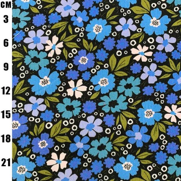 Minerva Printed Cotton Needlecord Dressmaking Fabric per metre, 145cm / 57" Wide