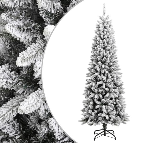 Berkfield Artificial Christmas Tree with Flocked Snow 240 cm PVC&PE