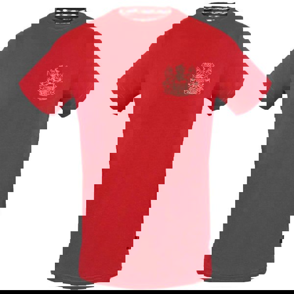 Aquascutum Mens Aldis Stitched Logo T-Shirt - Red