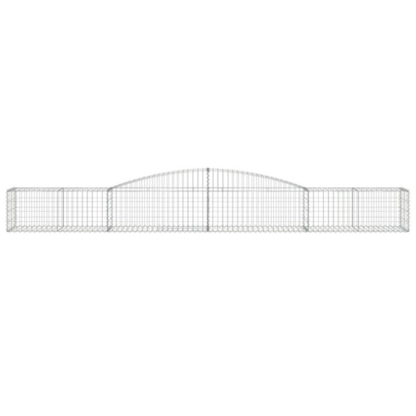 Berkfield Arched Gabion Baskets 2 pcs 400x50x40/60 cm Galvanised Iron