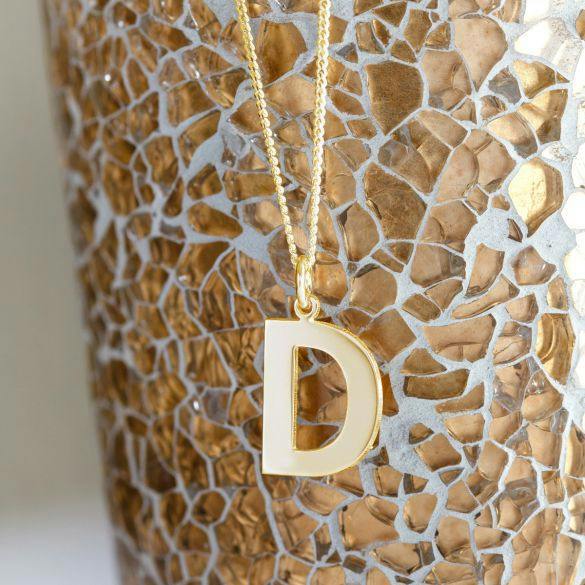 Christopher James of London 9ct Yellow Gold Block Initial Pendant