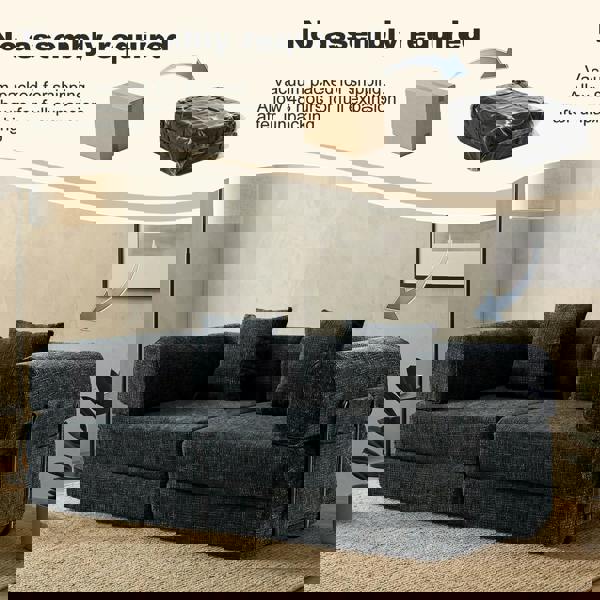 Levede Modular Sofa Bed 3 Seater Convertible Couch Oversize Folding Floor Bed