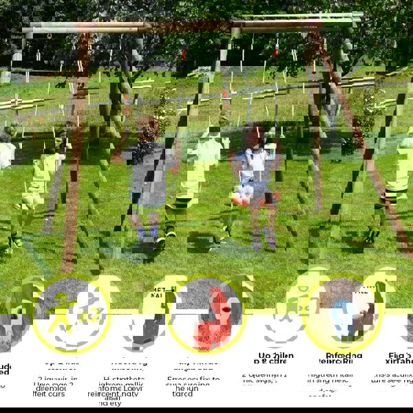 Soulet Alizee Double Wooden Swing Set