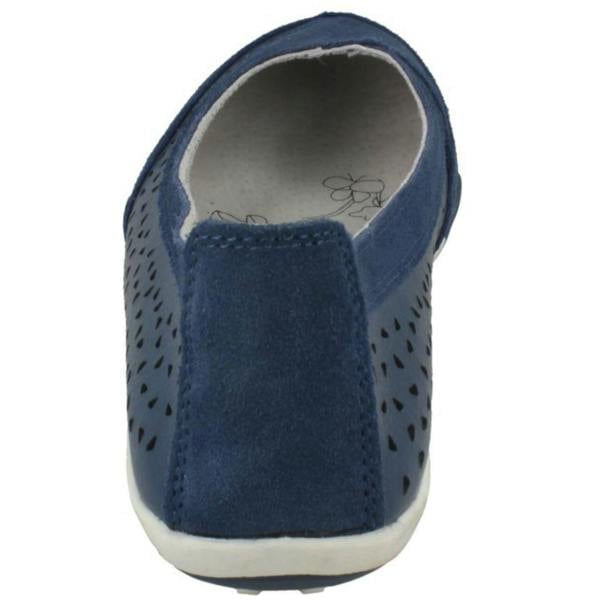 Down to Earth Ladies Down To Earth Suede Leather Ballerinas F80448