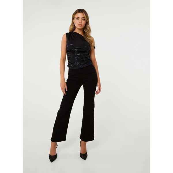 Pink Vanilla Twist Shoulder Disco Top