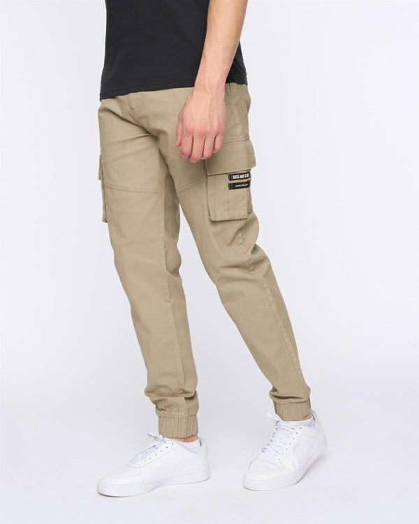 Duck and Cover Chemmer Woven Jog Pants - Stone