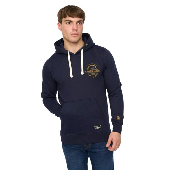 Crosshatch Mens Cresswell Hoodie - Navy - Navy - 60% Cotton/40% Polyester