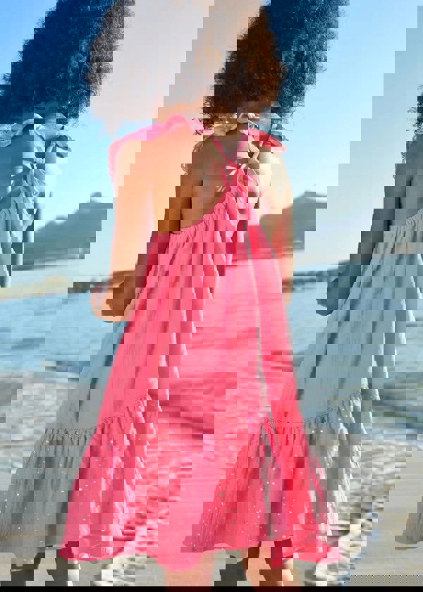 Angels Face Girls Davita Beach Dress in Pink