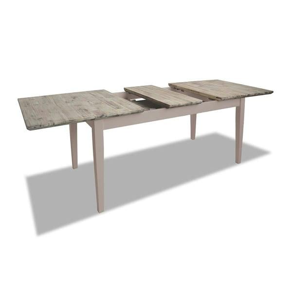 Statement Furniture Florence Rectangle Extending Kitchen Dining Table with Center Extension Leaves