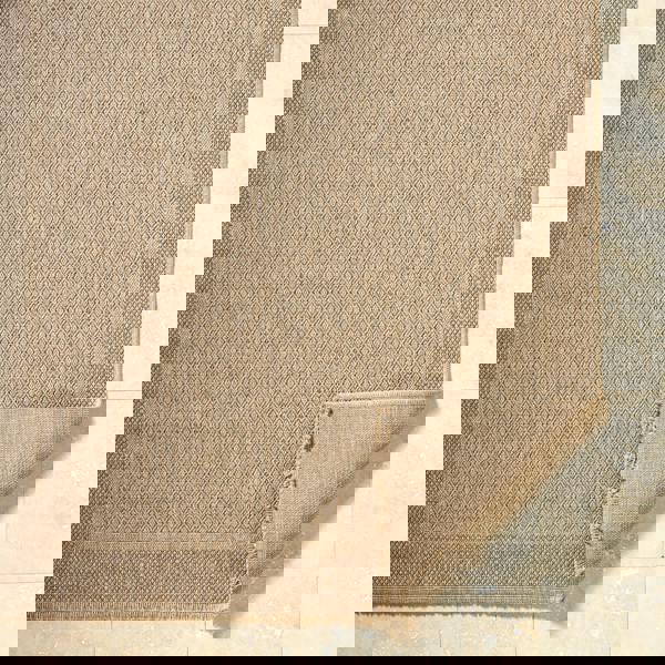 Livabliss Mirage-Cottage Tan Black Fringe In- & Outdoor Jute-Look Rug