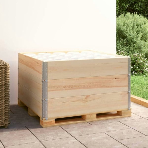 Berkfield Pallet Collars 3 pcs 100x100 cm Solid Pine Wood