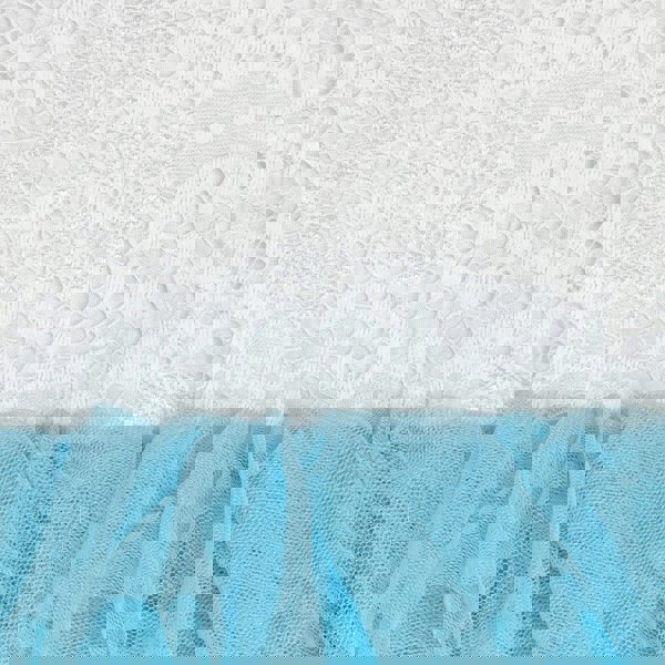Lace and sky blue tulle shade