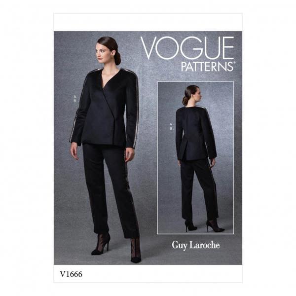 Vogue Sewing Pattern 1666, Jackets, Trousers, Suits for Women, E5 (14-16-18-20-22) - Advanced