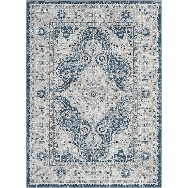 Livabliss Jolie JLO2326 Vintage Blue Grey Beige Traditional Boho Rug