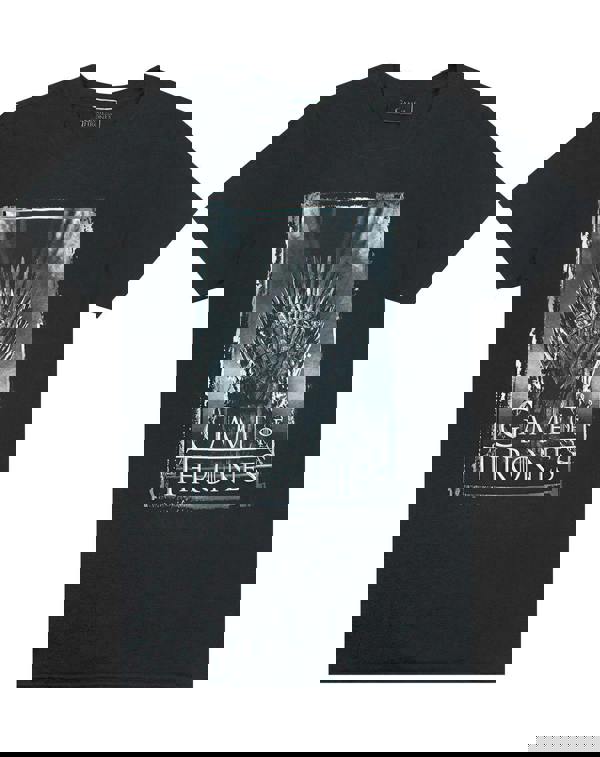 Game of Thrones Mens Black Iron Throne Short Sleeved T-Shirt