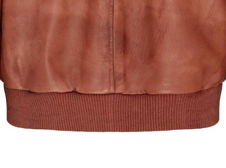 Infinity Leather Mens Soft Leather MA-1 Varsity Bomber Jacket