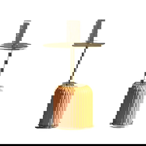 Ethel Side Table, Stainless Steel & Leather-Rit Concept-Rit Concept