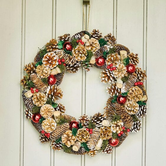Scotts of Stow Pine Cone and Bauble Wreath
