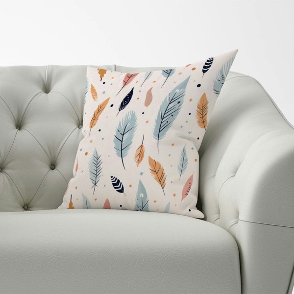 Warren Reed Pastel Feather Pattern Cushions