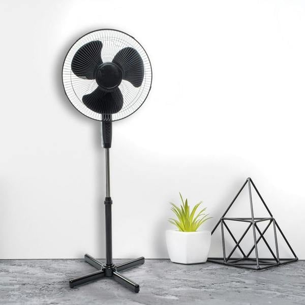 Milagro EKO-LIGHT 16'' Pedestal Fan - Black