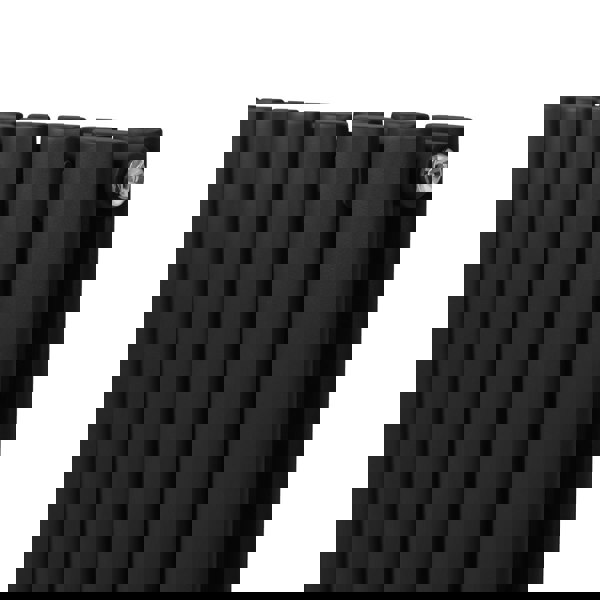 Monstershop Oval Column Radiator & Valves - 1600mm x 480mm – Black