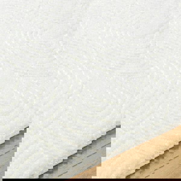 Livabliss Nomadic-Shaggy Ivory Modern Graphic Soft Plush Pile Rug