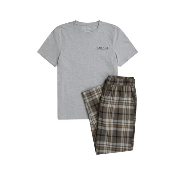 Animal Mens Driftoff Pyjama Set - Grey - 