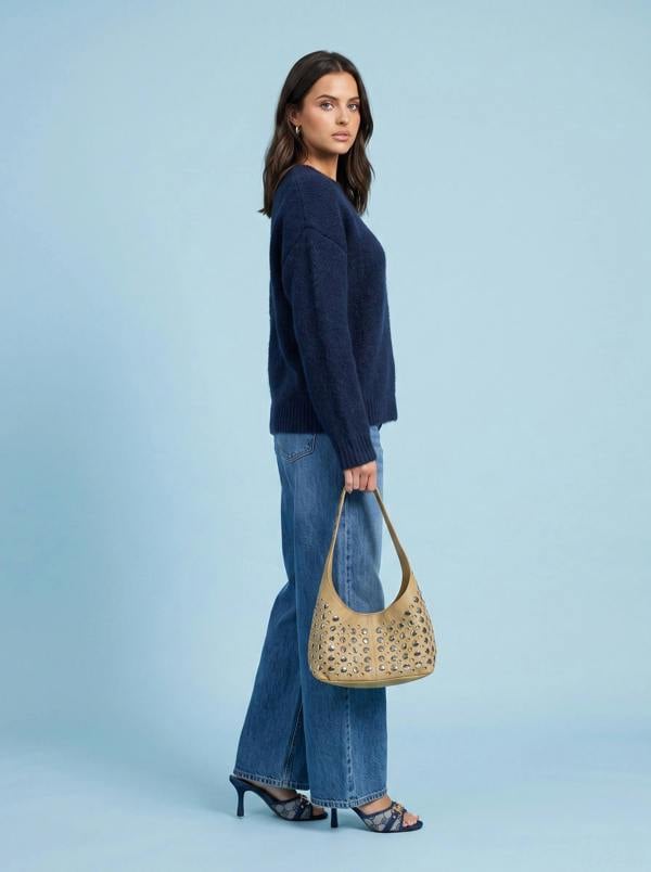 Urban Bliss Wool Blend Longline Jumper Navy