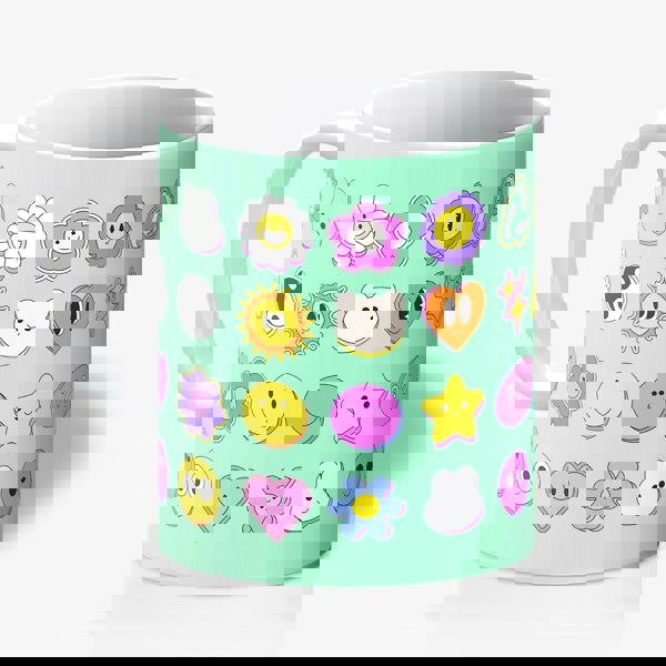 You're a Q-T. Cutie Emoji Kawaii Mint Mugs Designed by Love Frankie and printed in the UK.