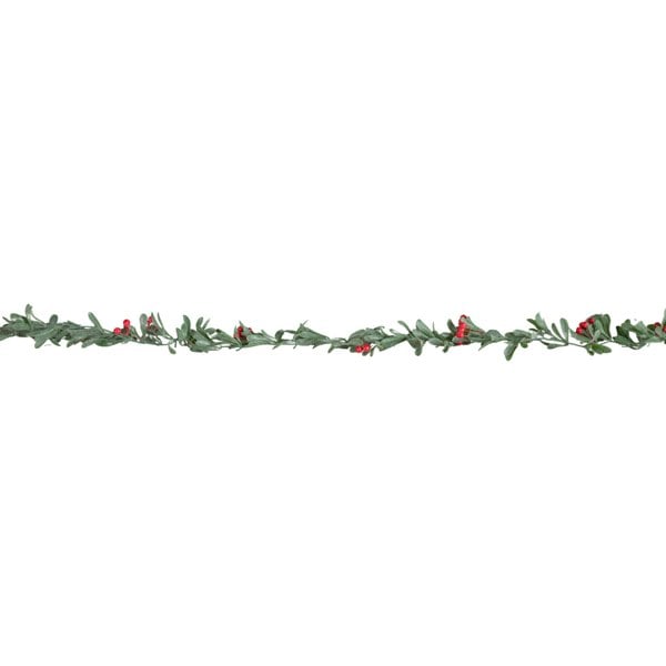Samuel Alexander 1.90m Festive Garland with Green Seasonal Leaves and Red Berries