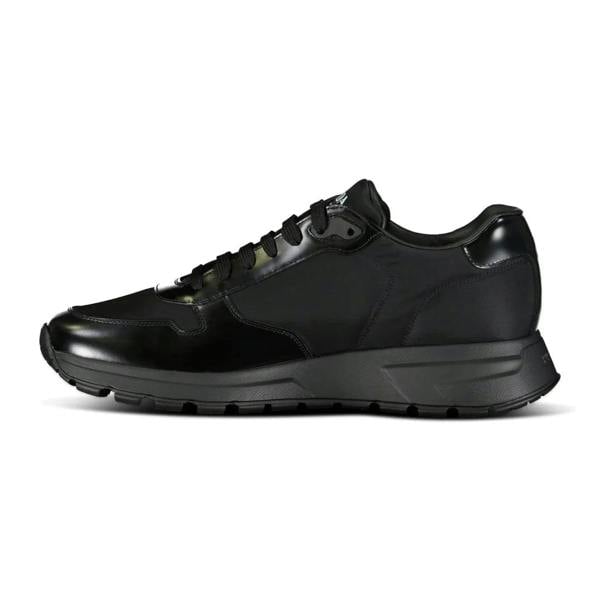 Prada Prax 01 Re - Nylon Leather Sneakers All Black - chancefashionco