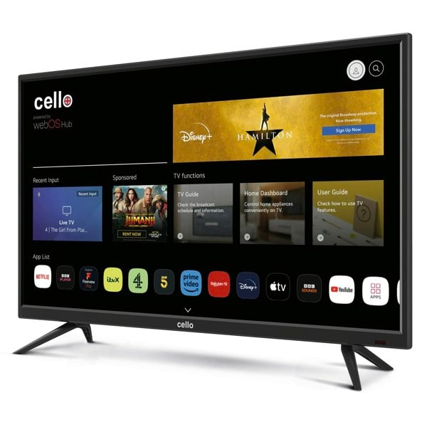Cello 32" C3224WSTrav  12 volt Smart TV Ultrafast WebOS, Freeview Play Freesat, Bluetooth, 3yr Warranty